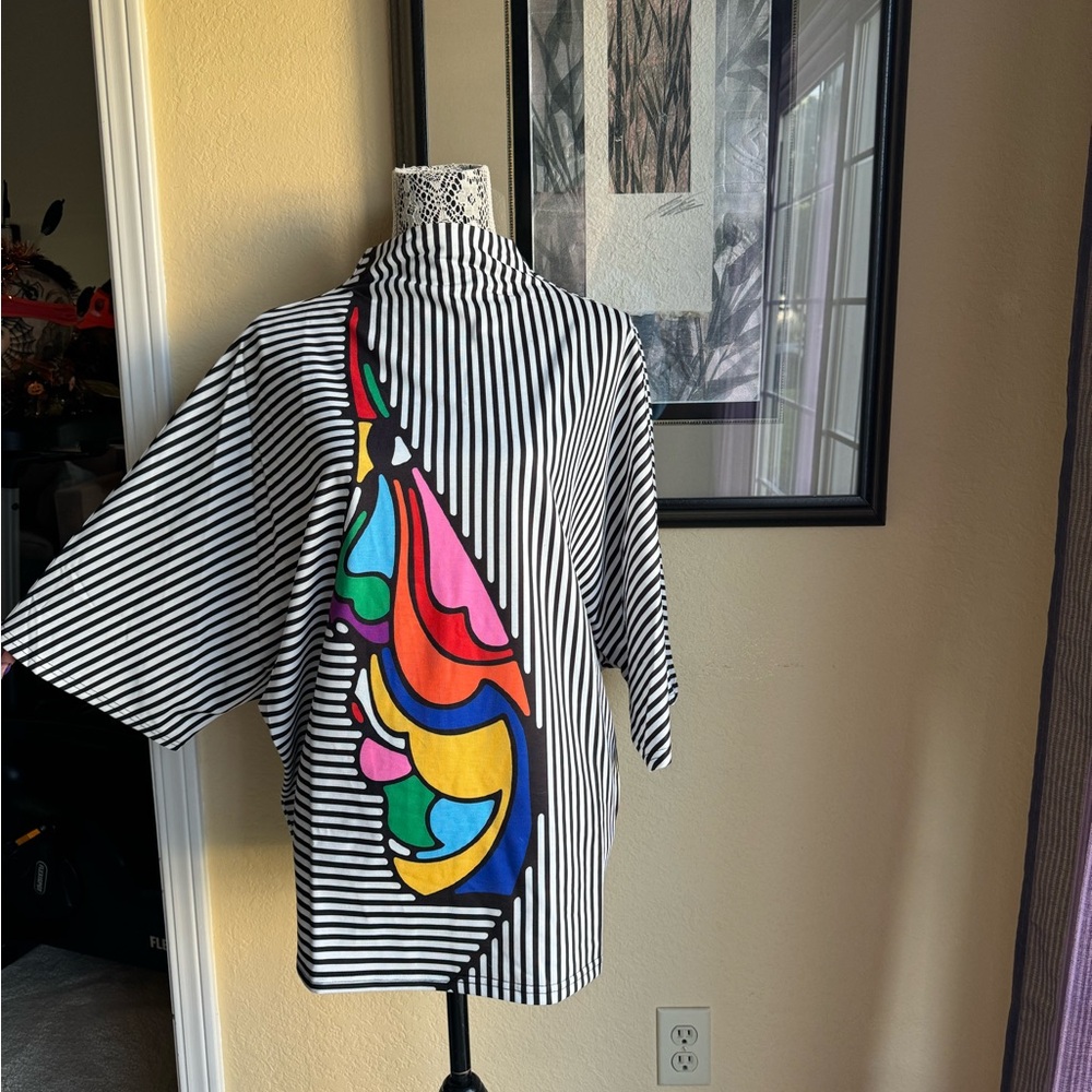 UOOZEE Life is Amazing. Stripped printed top with NWT